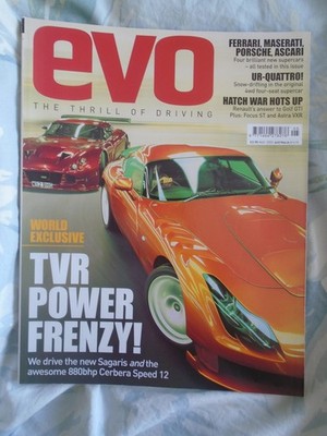 Evo No 79 May 2005 TVR Sagaris, Cerbera Speed 12