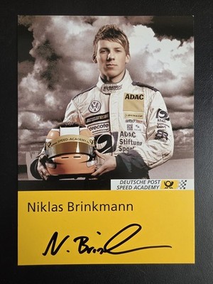 Niklas Brinkmann original singnierte Autogrammkarte Speed Academy Motorsport