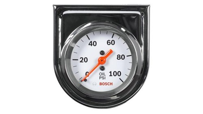 #ad Bosch Style Line 2quot; Mechanical Oil Pressure Gauge White Face FST8206 FST 8206 $24.49