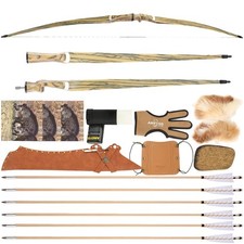 60" 62" 64" Takedown Longbow Set 20-50lb Recurve Bow Traditional Archery Hunting