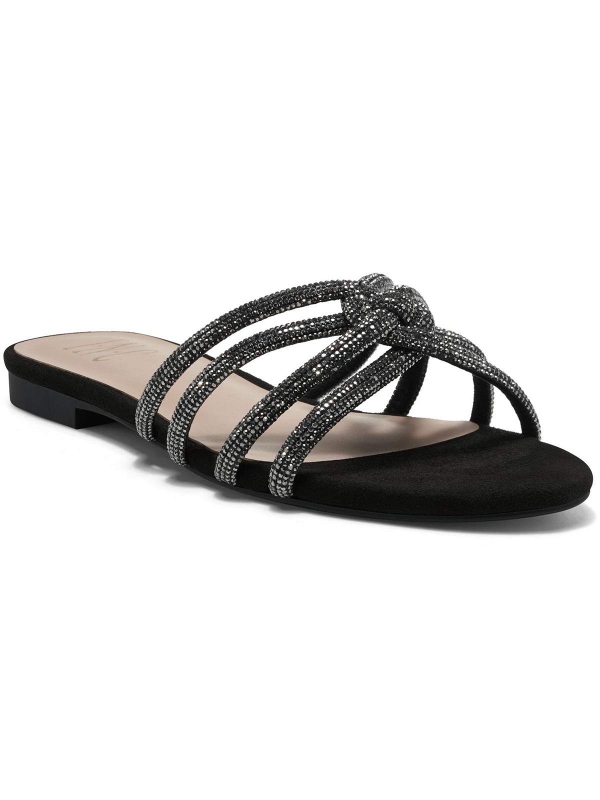 INC Womens Black Sandals Center Twist Ariahf Round Toe Slip On Flats 55 M 3490₽