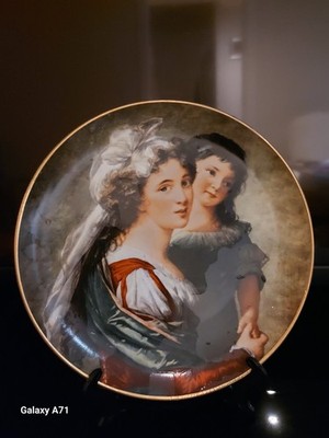 Vintage Wandteller Selbstportrait von Elisabeth Louise Vigee Le Brun Musee Louvre