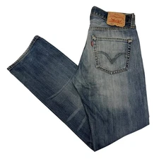 Levi's 501 Jeans Blue Mens 32W 32L Straight Fit Red Tab Denim Button Fly