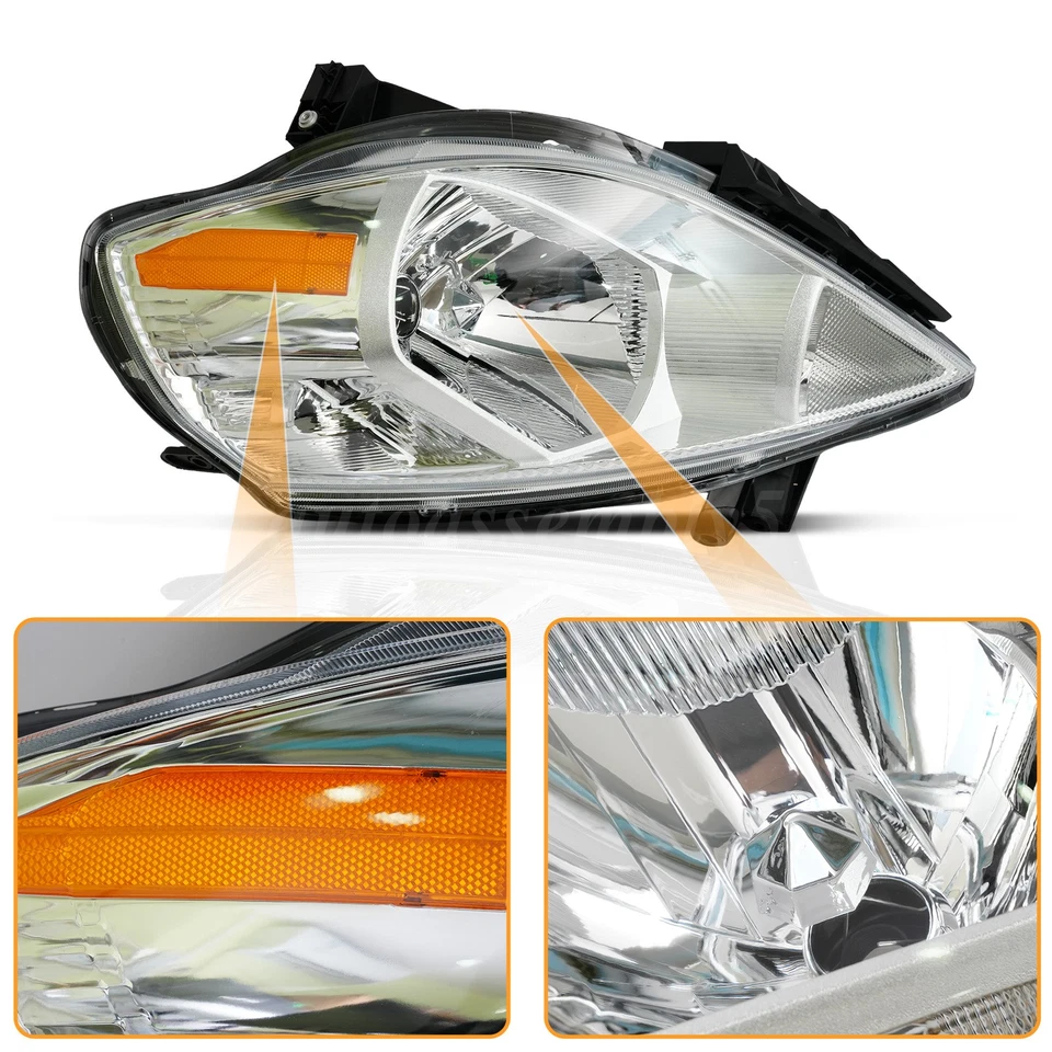 Pair Headlight For 2007-2011 Nissan Versa Sedan/Hatchback 2012 Hatcback LH+RH US Foto 3 de 4