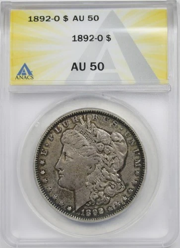 1892-O $1 ANACS AU 50 Morgan Silver Dollar