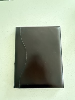Berman Genuine Leather Rich Brown Professional Padfolio Holds 8.5x11 Pad USA