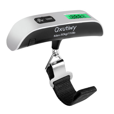 Bascula digital para equipaje con agarre de goma 110 libras pantalla LED sensor