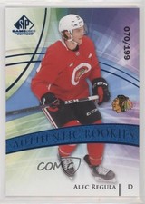 2020 Upper Deck SP Game Used Authentic Rookies Blue Burst 70/199 Alec Regula 8tn