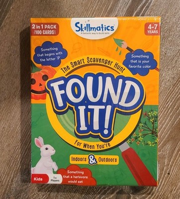 New SKILLMATICS FOUND IT ''SCAVENGER HUNT'' FOR INDOORS And OUTDOOR FUN BOARD GAME