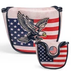 Premium Leather Mallet Putter Cover with Magnetic Closure Golf Club Head Cover