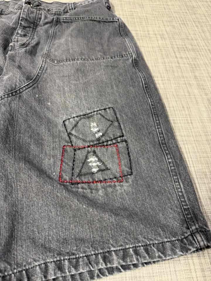 Pantalones Cortos de Trabajo De Colección Y2K Makaveli Para Hombre Sueltos Pierna Ancha Parche Talla 36 Hip Hop Foto 3 de 4