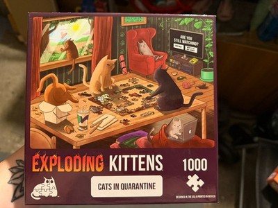 Exploding Kittens Puzzle 1000 Teile Cats in Quarantine