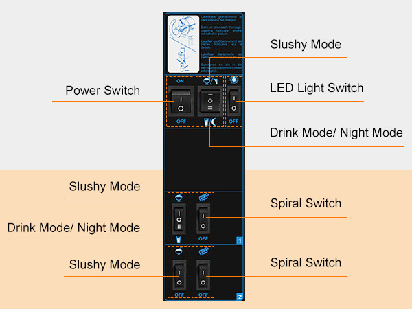 Ginkman All New Commercial 1/2 Tank 12/24L Frozen Drink Slushy Making Machine
