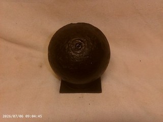 CIVIL WAR CONFEDERATE 8" 24 POUND CAST IRON FUSED CANNON BALL DUG CHARLESTON