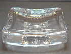 kosta boda crystal ashtray trinket dish clear square golf ball base 4.2 swedish
