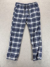 GAP For Good Womens Drawstring Flannel Pajama Pants Blue Plaid Size M