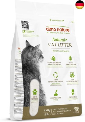 Almo Nature Natural Cat Litter Soft Texture - Klumpende Katzenstreu, 100%