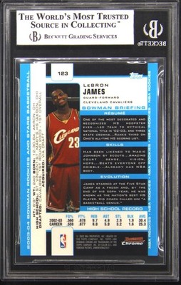 2003-04 BOWMAN CHROME LEBRON JAMES BGS 9 | eBay