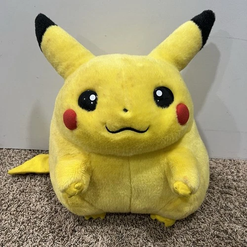 Vintage 1999 Pokémon Jumbo Pikachu Hasbro TOMY 16" Plush Nintendo Stuffed Fat