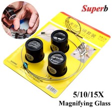 4Pcs Watch Magnifier Tool Eye Loupe Loop Magnifying Glass Jewelry Repair