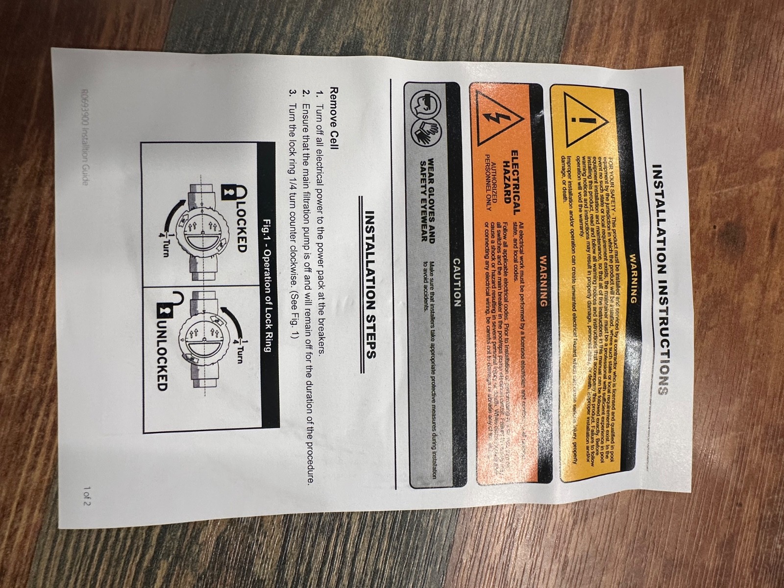 R0693900 Salt Cell Assembly for Zodiac Jandy Pro Series TRUCLEAR11K TRUCLEAR11KU