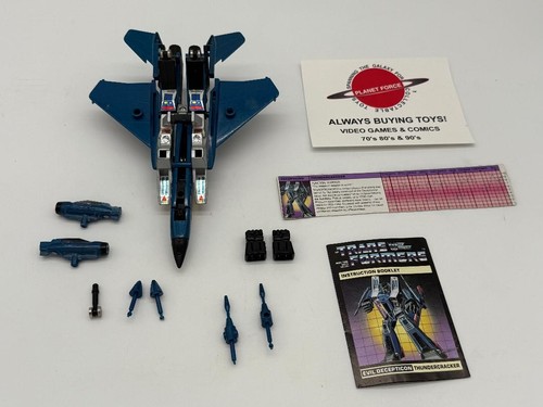 1984 Thundercracker w/ Booklet & Tech Spec Complete G1 Transformers Jet Figure - Picture 2 of 2