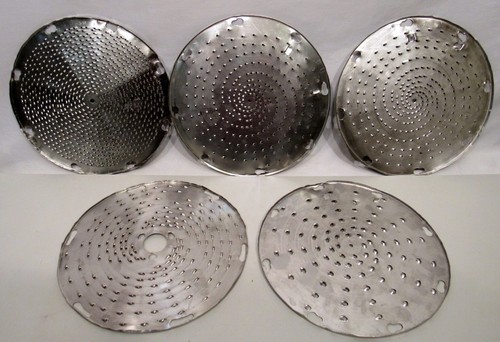 Set of 5 Commercial Food Processor Grating/Shredding Discs Stainless (EZS004145)