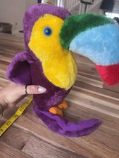 Vintage 1983 Purple Toucan Bird Stuffed Animal Acme Plushie