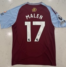 Donyell Malen Signed Aston Villa Premier League Shirt 24/25