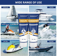 Fiberglass Boat Repair Kit, Color Match Gel Coat Repair Kit for Boats, Mari...