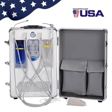 Portable Mobile Dental Delivery Unit System Cart with Air Compressor Suction 4H