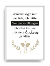 Fine Art Kunstdruck EINHORN 2 Poster Print Plakat moderne Vintage Deko Bild