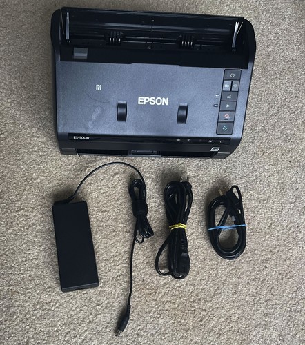 NY Epson ES-500W Wireless Duplex Document Scanner Epson AC Power Adapter J381B - Picture 4 of 7