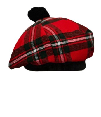 Cappello Tammy | Tartan Tam O' Shanter con Pom Pom | Foderato in raso | Scottish Heritage, Anderson Tartan, Taglia unica