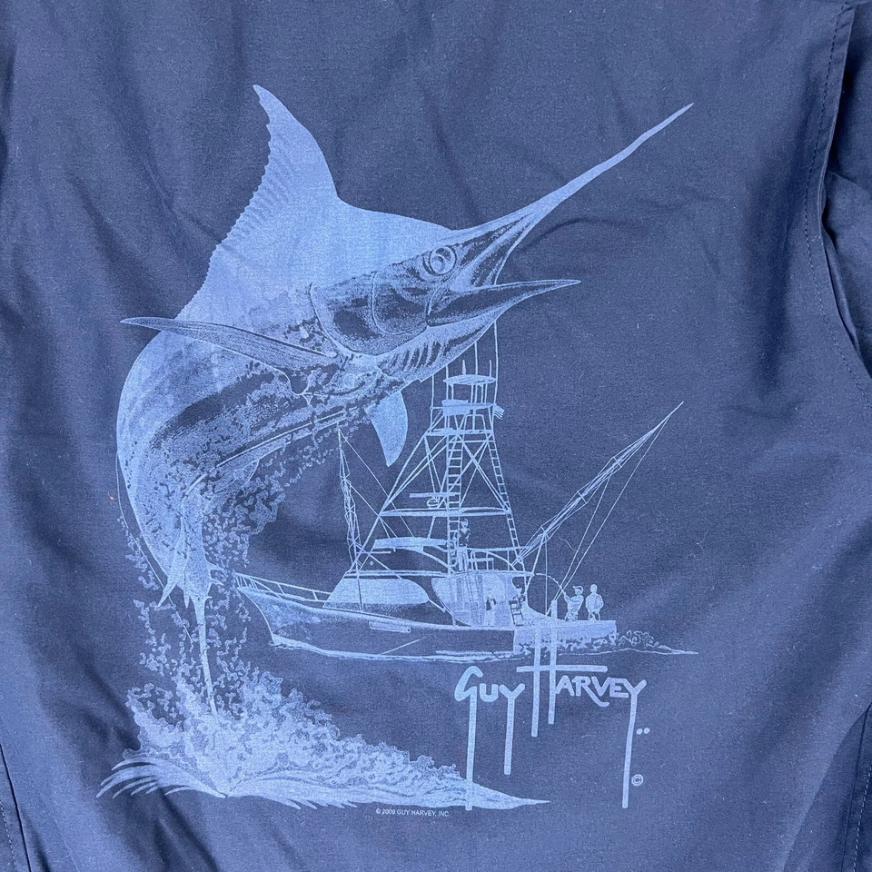 Chaqueta cortavientos Guy Harvey Aftco para hombre mediana pesca en mar profundo marlín cremallera completa Foto 4 de 4