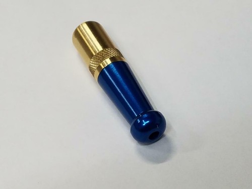 BRASS / BLUE ZEPPELIN PIPE* MADE IN USA* SNEAK A TOKE *HIGH QUALITY * SOLID - Picture 5 of 5