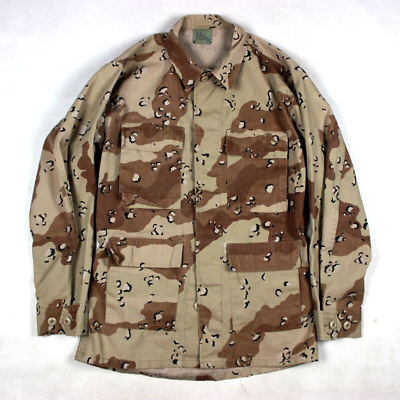 CHOCOLATE CHIP WOODLAND CAMOUFLAGE FIELD SHIRT JACKET CAMO 1990S