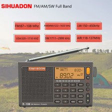 Full Band Radio FM/MW/SW/LW/AIR DSP Receiver with Battery SIHUADON R-108