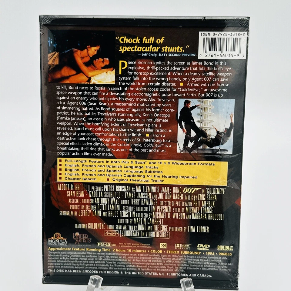 New Sealed James Bond 007 “Goldeneye” Widescreen THX Snapcase DVD Snapcase - Image 3 of 3