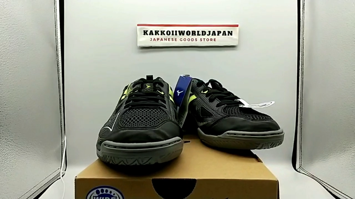 Mizuno Table Tennis Shoes WAVE KAISERBURG 7 BLK/ WH/ YEL 81GA2220