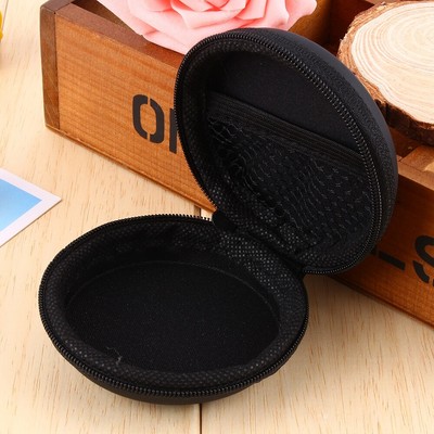 New High Quality Mini Round Hard Storage Case Bag For Headphone SD TF Cards