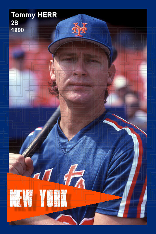Tommy Herr - 1990 New York Mets - choose a size - full color print