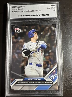2024 Topps Now Shohei Ohtani Hardest Hit HR Dodgers Statcast