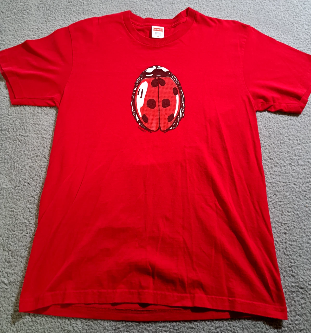T shirt à manches courtes graphique Supreme homme 2018 rouge Lady Bug / Taille Medium