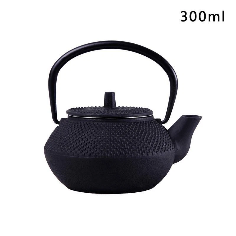 Juego de té 300 ml infusor mini hierro fundido hervidor colador tetera juegos de té utensilios de bebida Foto 2 de 4