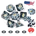Artistic Sharp Edge Dice Set - Eco-Friendly Epoxy & Unique Nocturne Design