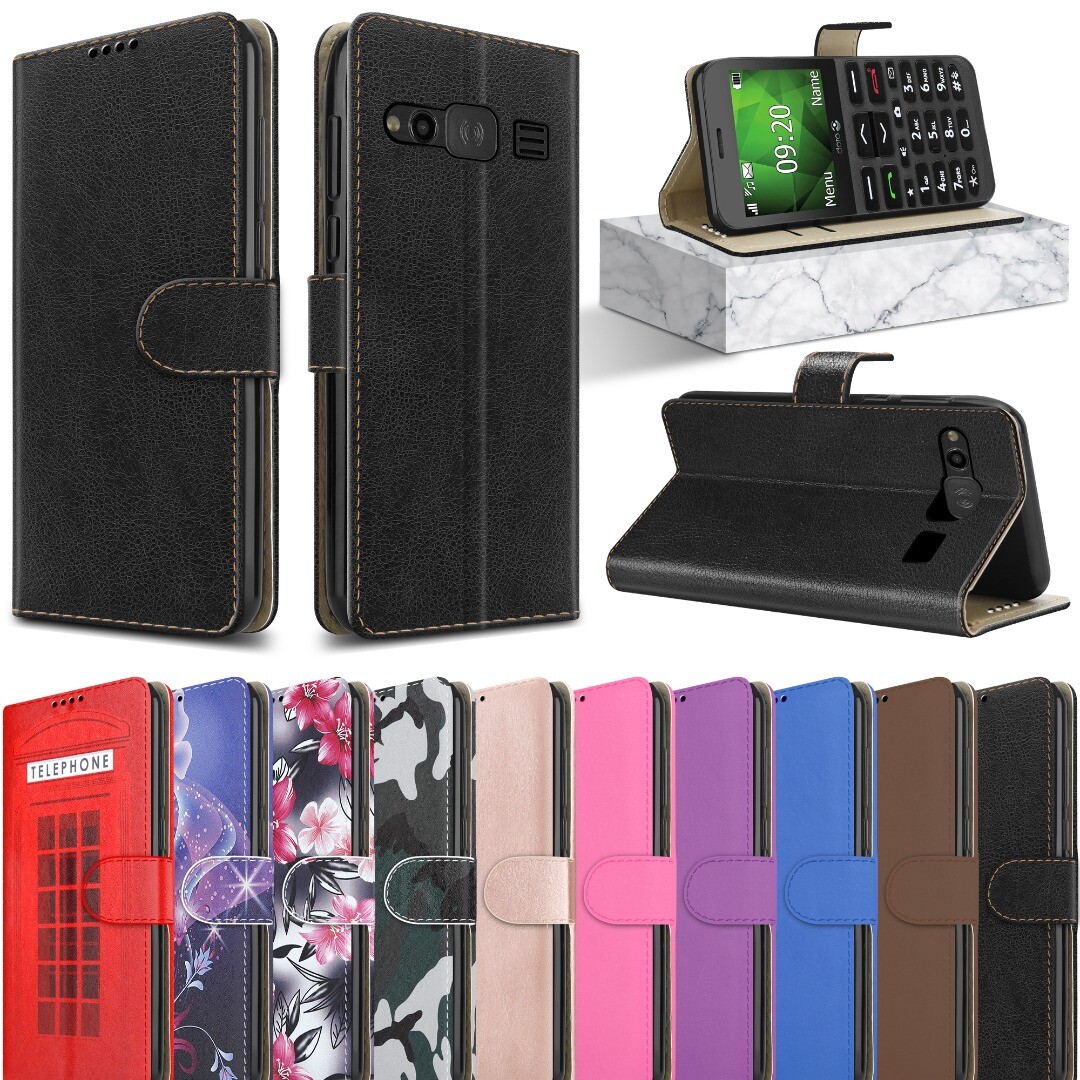 For DORO 1370 Case, Slim Leather Wallet Flip Card Slot Book Stand Phone  Cover