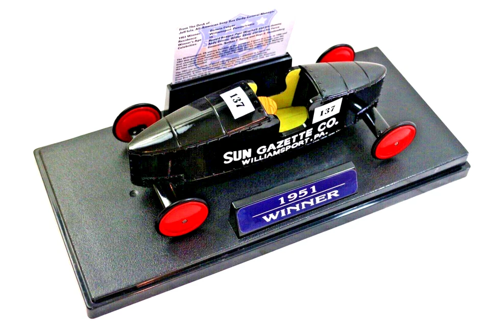 Vintage 1999 Nylint 1951 Sun Gazette Williamsport PA Soap Box Racer Model - Image 2 of 4