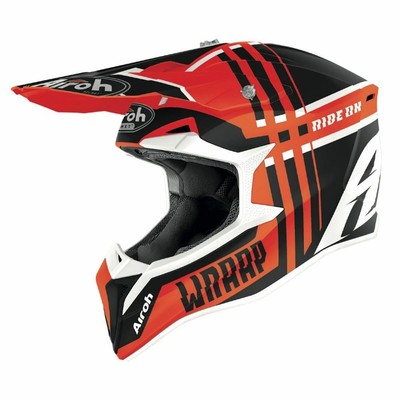 Airoh Motocross Helmet Wraap Broken Orange Matt Adult Large MX Off-Road |  eBay