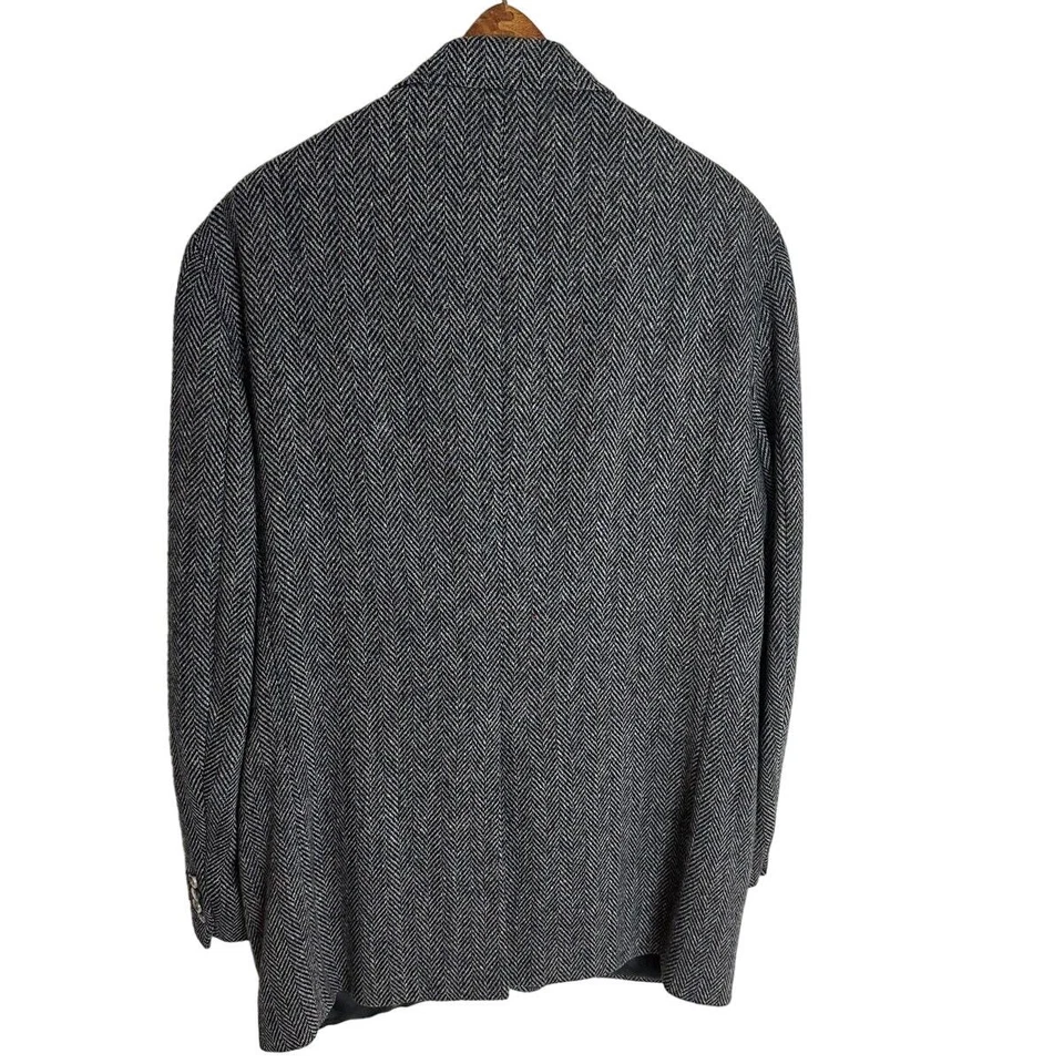 Blazer de tweed vintage de lana con espiga para hombre Aspen Leaf calce clásico  Foto 2 de 4